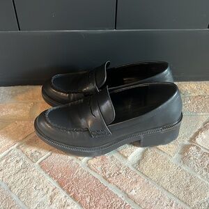 BP Birdie Lug Sole, Black Slip On Loafers Size 7.5